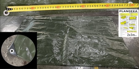 Plandeka PE na namiot handłowy wysokiej jakości z oczkami co 50cm