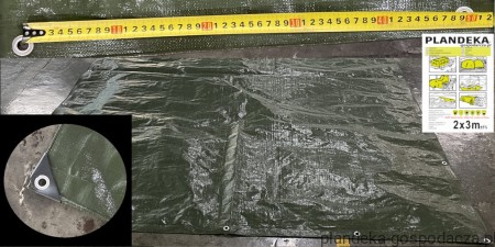 Plandeka turystyczna PE z oczkami co 50 cm – idealna pod namiot lub zadaszenie.