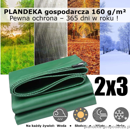 Plandeka 2x3 przeznaczenie na cały rok