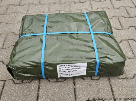Zbiorcze opakowanie plandek 3x4 HDPE 160g/m2 gotowe do wysyłki