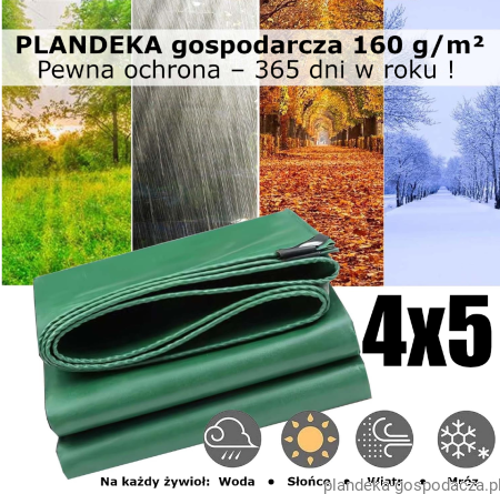 Plandeka HDPE 4x5 używa się przez cały rok