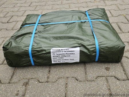 Opakowanie zbiorcze plandek HDPE 4x6 160g/m2