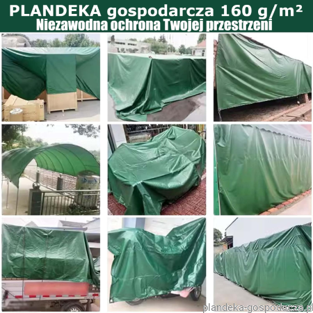 Plandeka HDPE 8x10 gramaturą 160g używana dla przykrycia dowolnej przestrzeni