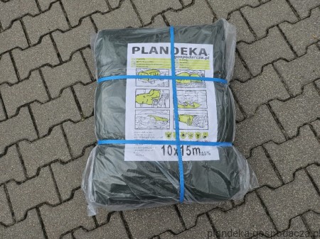Plandeka 10×15 m HDPE 160 g/m² w opakowaniu jednostkowym