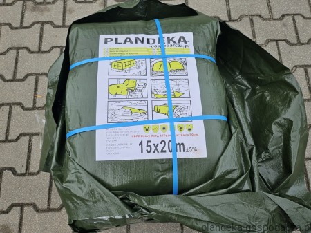 Plandeka budowlana HDPE 160g/m2 UV w opakowaniu Olive Green