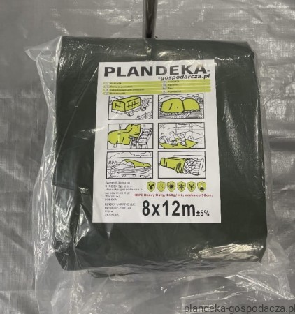 Plandeka 8x12 HDPE 160g wygląd w stanie zapakowanym